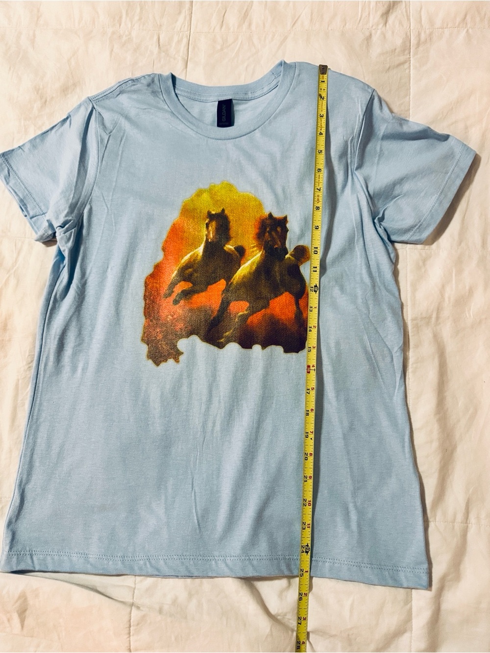 Napoleon Dynamite Horse Tee Light Blue Crewneck - Medium - NWOT - Picture 9 of 10